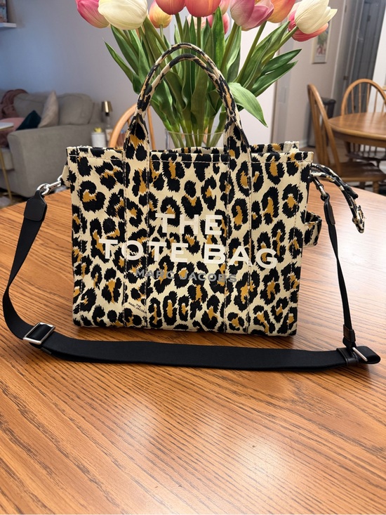 Marc Jacobs Handbags - Marc Jacobs Leopard Print Canvas Tote in Black and Tan